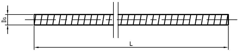 GFRP rebar dimension drawing